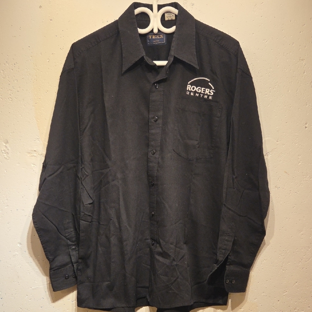Vintage 2000's Official Rogers Centre Black Men's Button Down Shirt (Large)